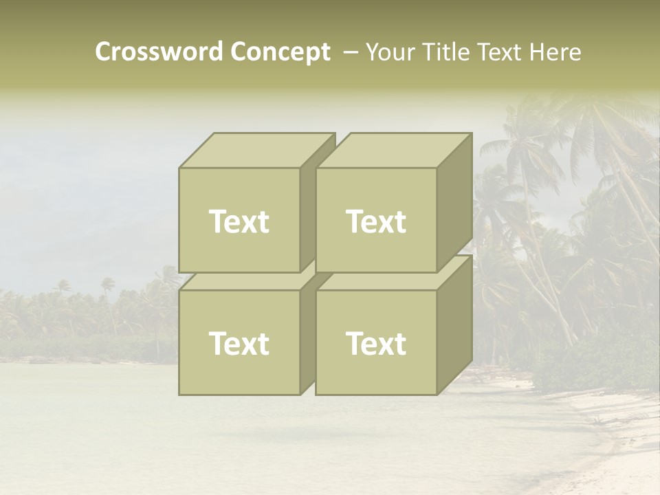 Tropical Island-Coral Lagoon PowerPoint Template