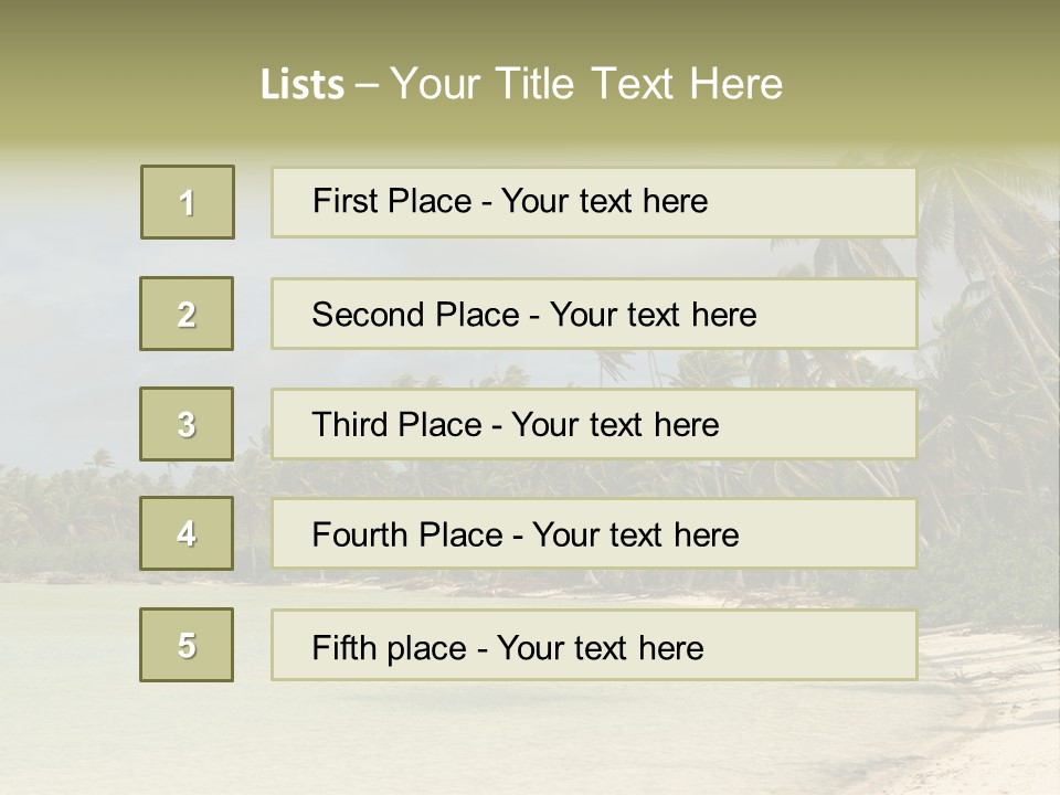 Tropical Island-Coral Lagoon PowerPoint Template