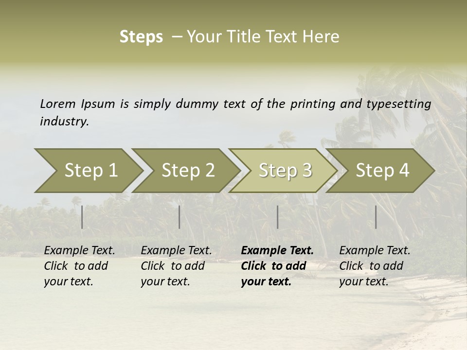 Tropical Island-Coral Lagoon PowerPoint Template
