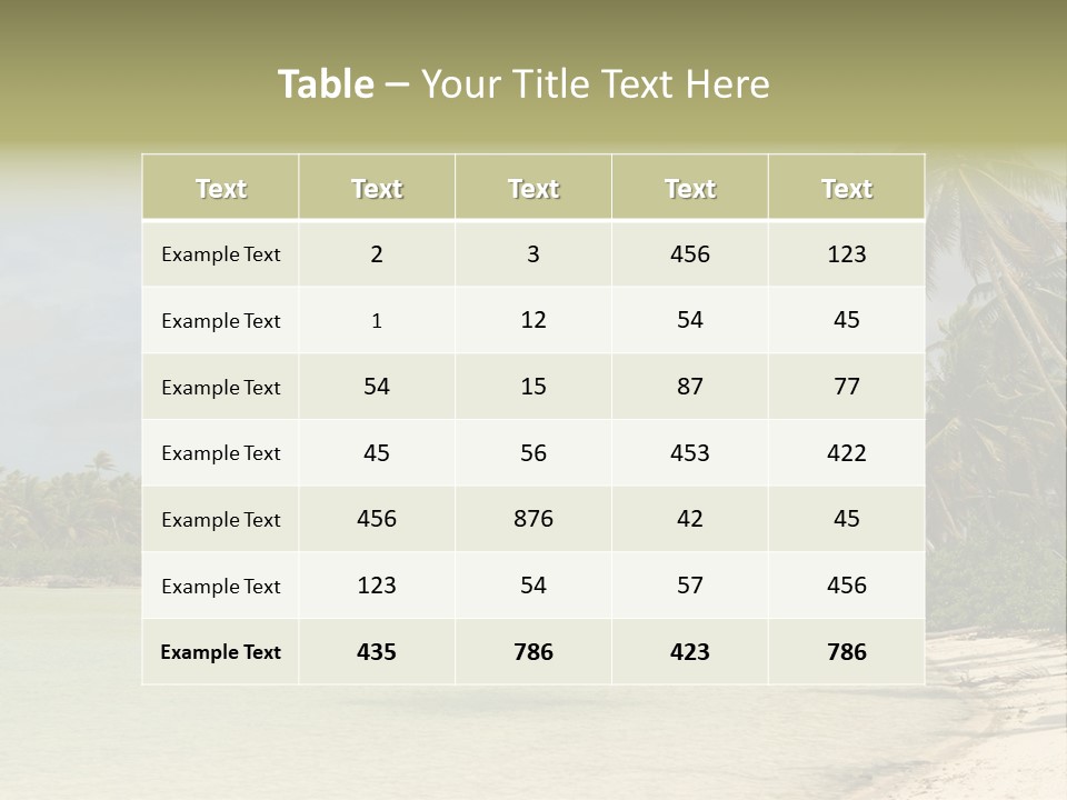 Tropical Island-Coral Lagoon PowerPoint Template