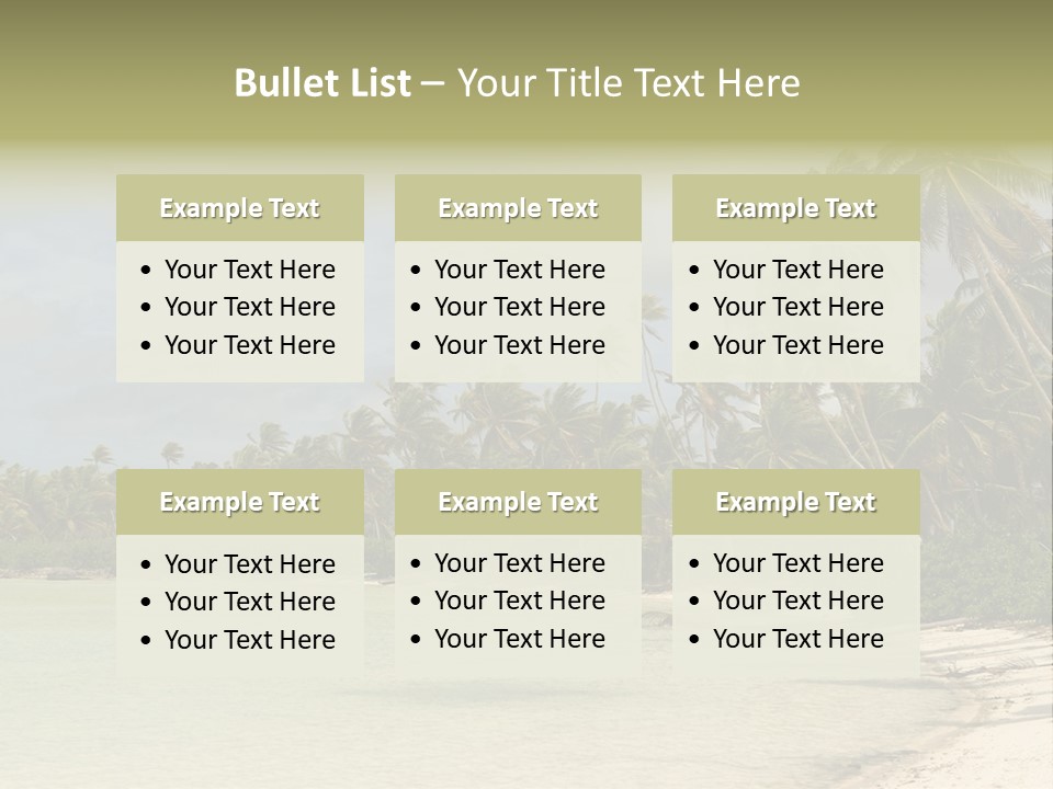 Tropical Island-Coral Lagoon PowerPoint Template