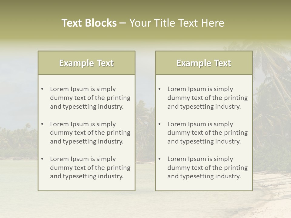 Tropical Island-Coral Lagoon PowerPoint Template