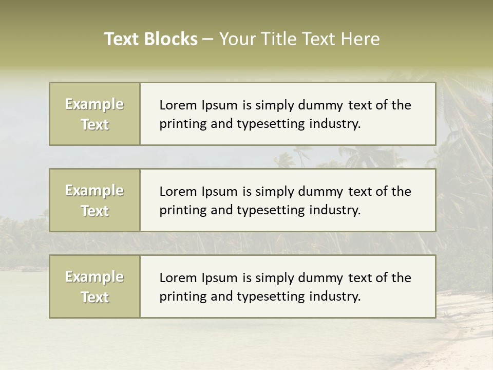 Tropical Island-Coral Lagoon PowerPoint Template