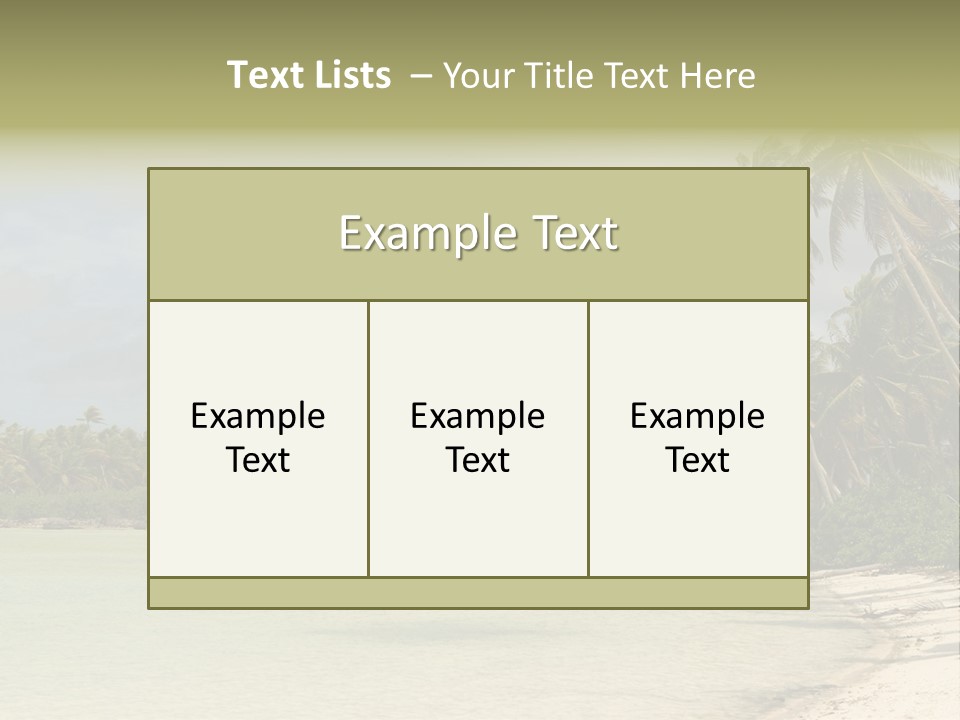 Tropical Island-Coral Lagoon PowerPoint Template
