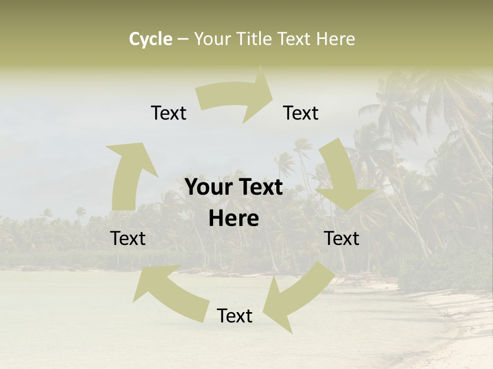 Tropical Island-Coral Lagoon PowerPoint Template