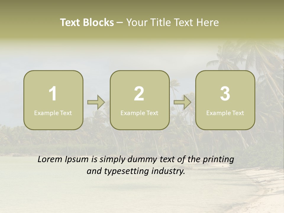 Tropical Island-Coral Lagoon PowerPoint Template