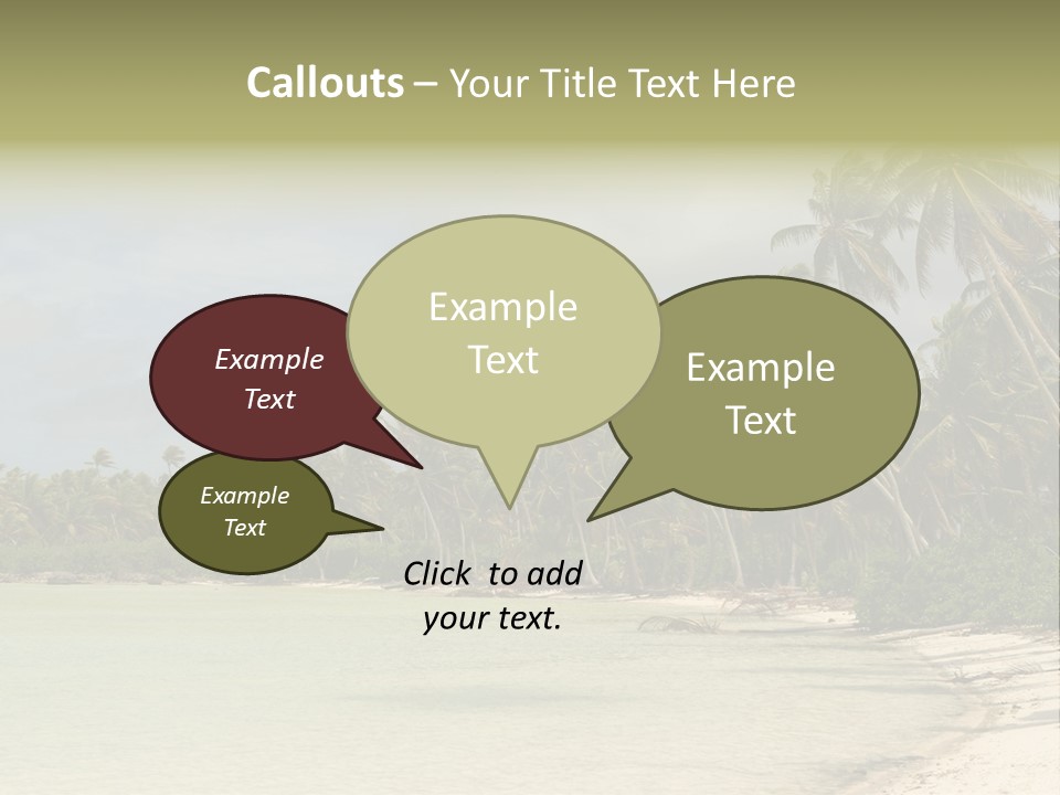 Tropical Island-Coral Lagoon PowerPoint Template