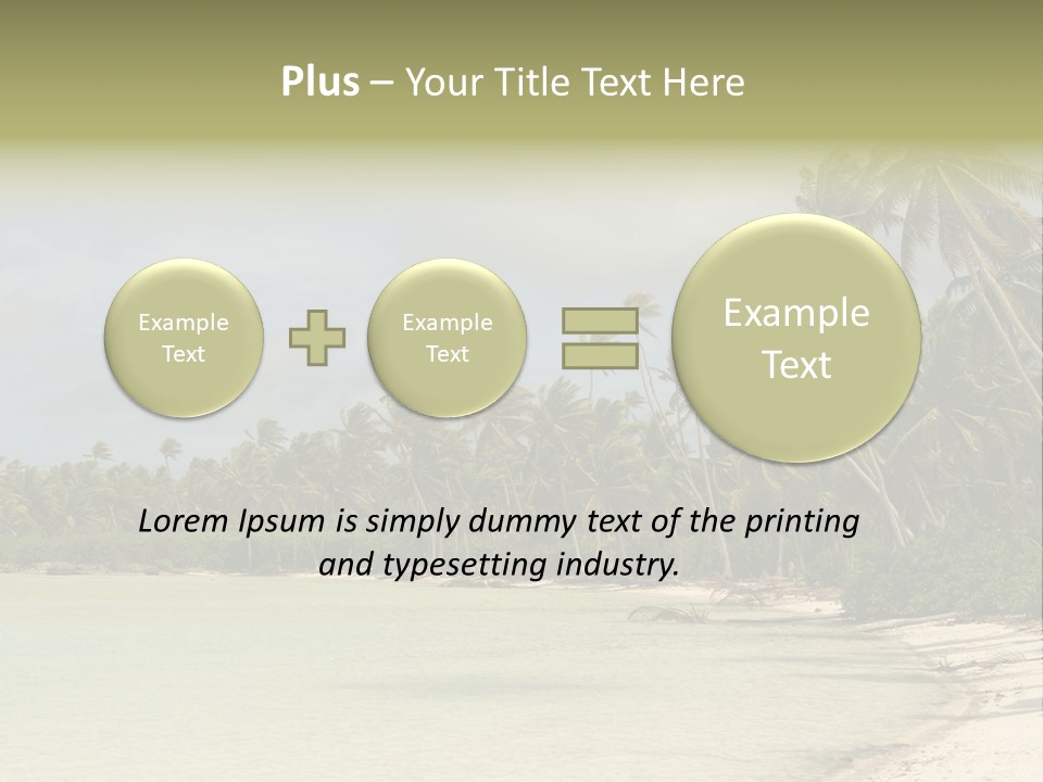 Tropical Island-Coral Lagoon PowerPoint Template