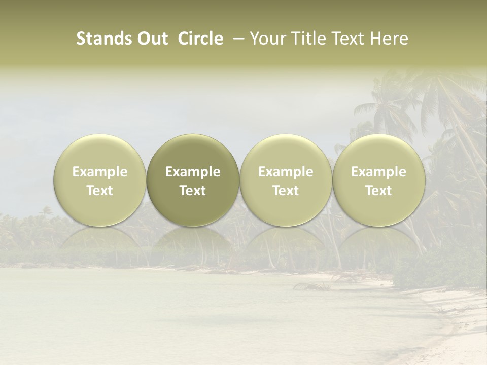 Tropical Island-Coral Lagoon PowerPoint Template