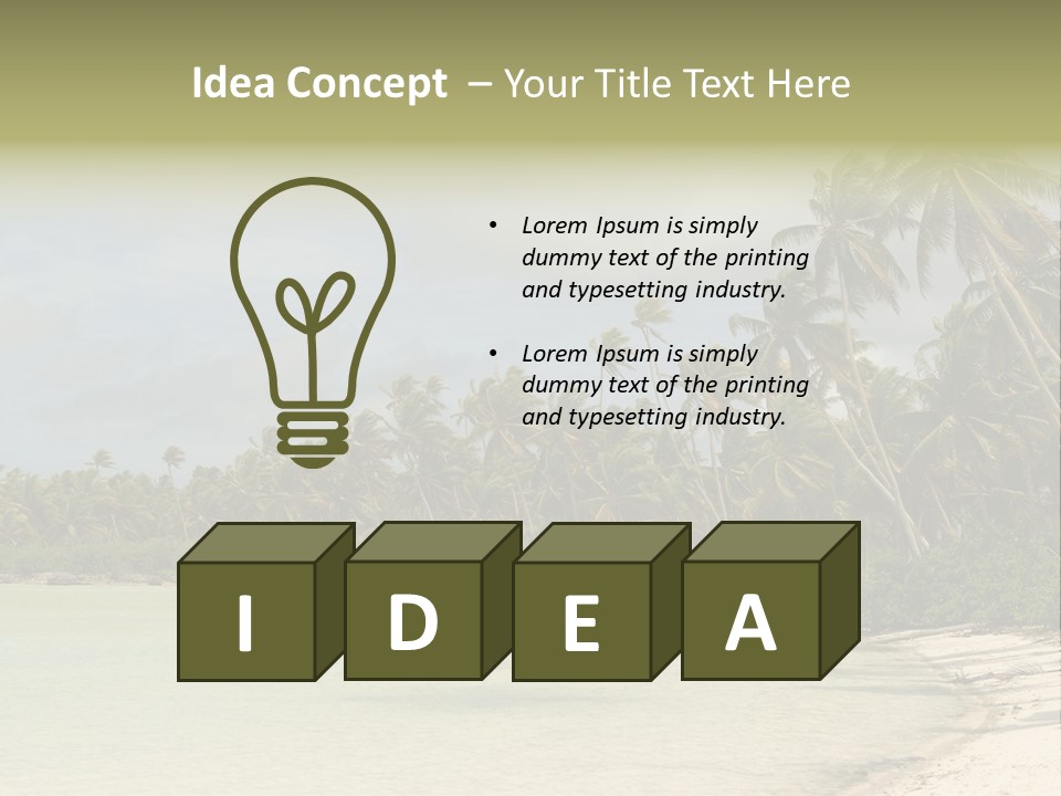 Tropical Island-Coral Lagoon PowerPoint Template