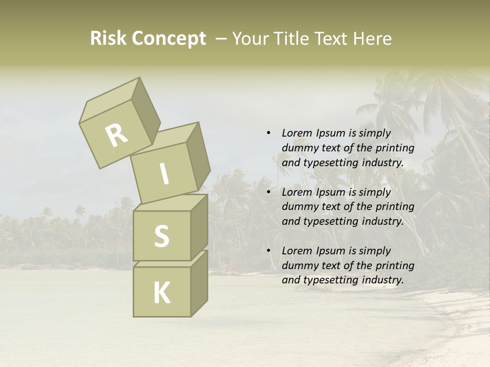 Tropical Island-Coral Lagoon PowerPoint Template