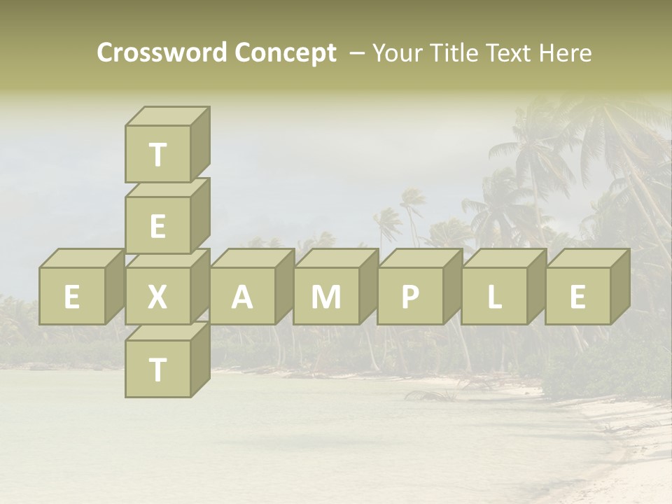 Tropical Island-Coral Lagoon PowerPoint Template