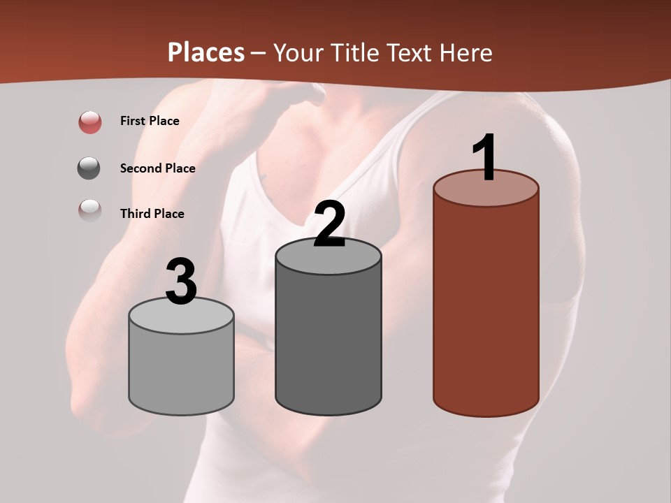 Handsome Male Against Black Background PowerPoint Template