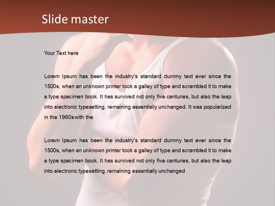 Handsome Male Against Black Background PowerPoint Template