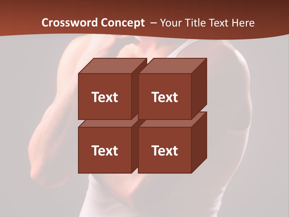 Handsome Male Against Black Background PowerPoint Template