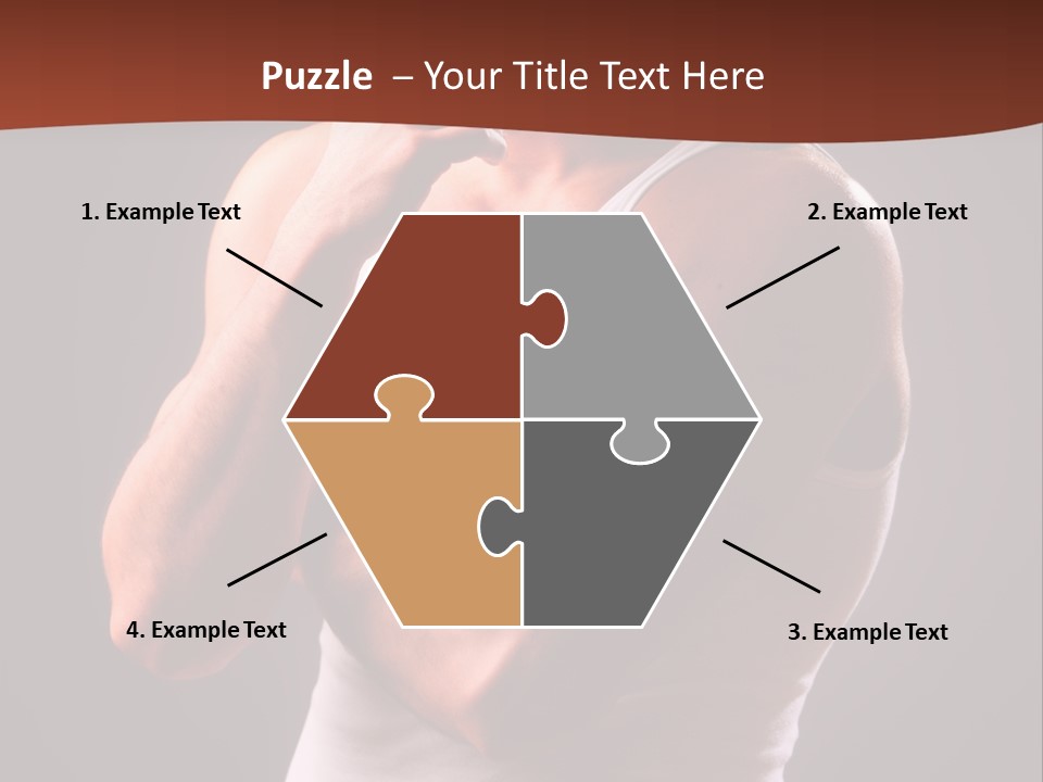 Handsome Male Against Black Background PowerPoint Template