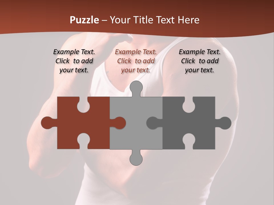 Handsome Male Against Black Background PowerPoint Template