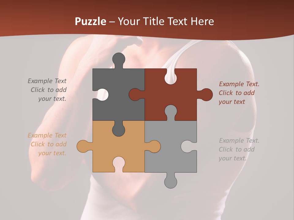 Handsome Male Against Black Background PowerPoint Template