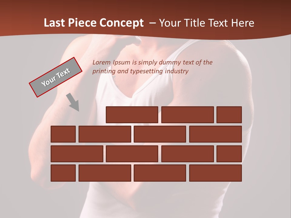 Handsome Male Against Black Background PowerPoint Template