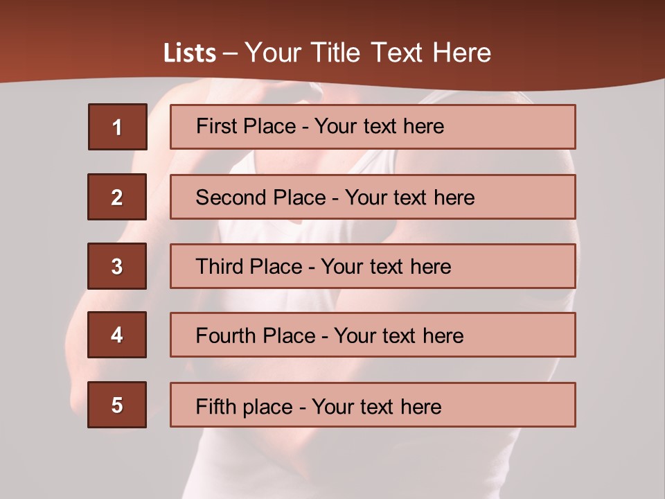 Handsome Male Against Black Background PowerPoint Template