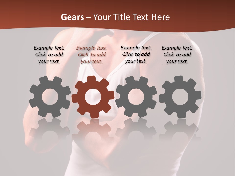 Handsome Male Against Black Background PowerPoint Template