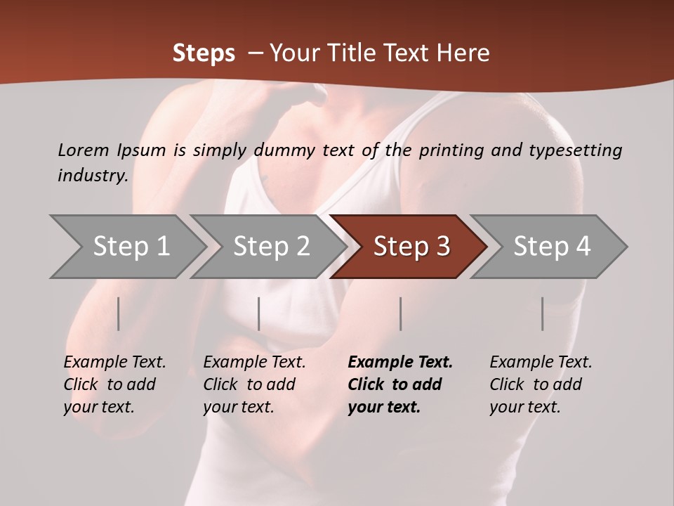 Handsome Male Against Black Background PowerPoint Template