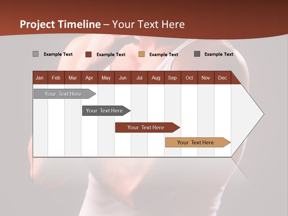 Handsome Male Against Black Background PowerPoint Template