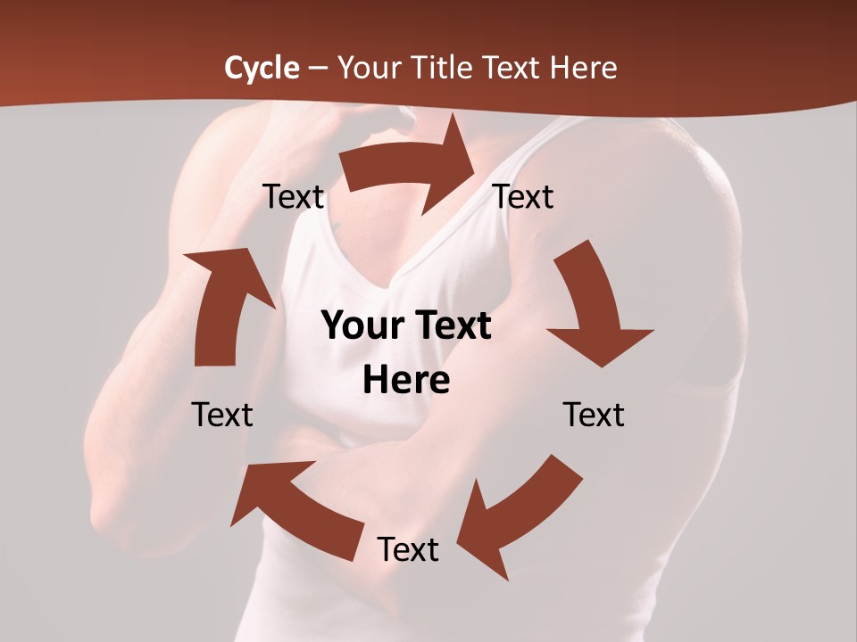 Handsome Male Against Black Background PowerPoint Template