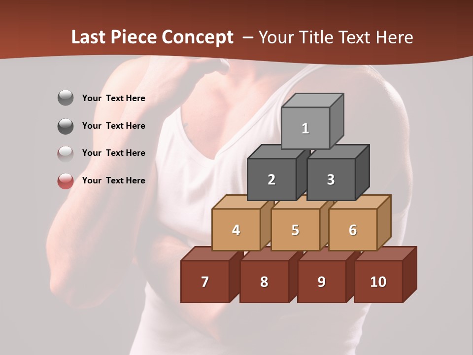 Handsome Male Against Black Background PowerPoint Template