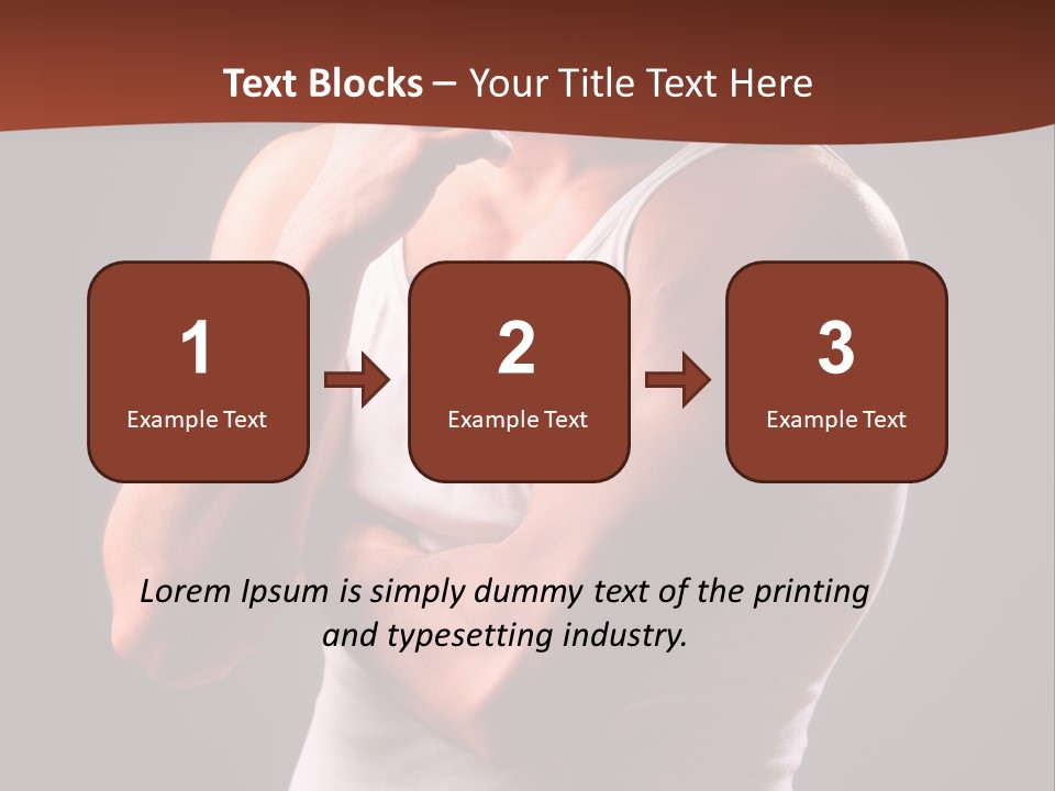 Handsome Male Against Black Background PowerPoint Template