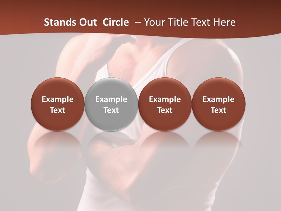 Handsome Male Against Black Background PowerPoint Template