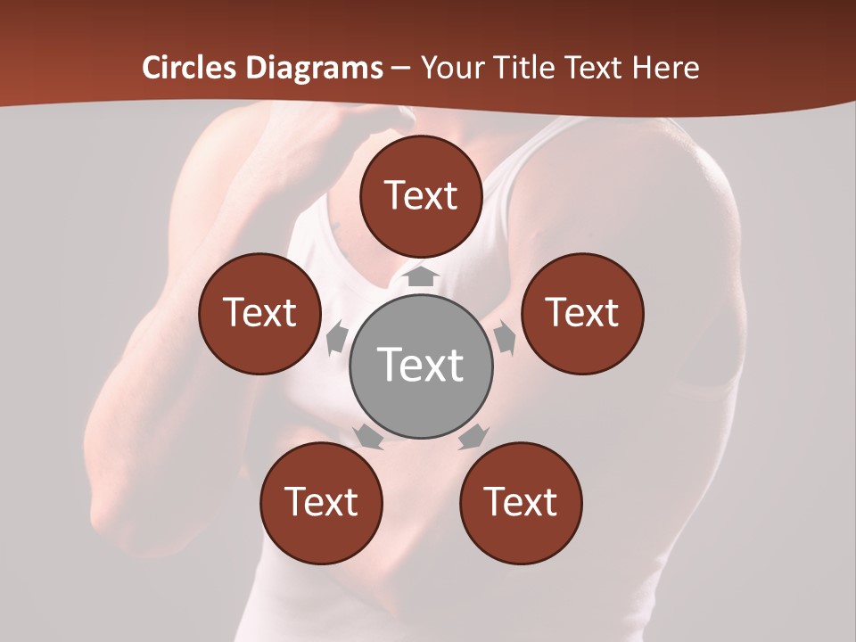 Handsome Male Against Black Background PowerPoint Template