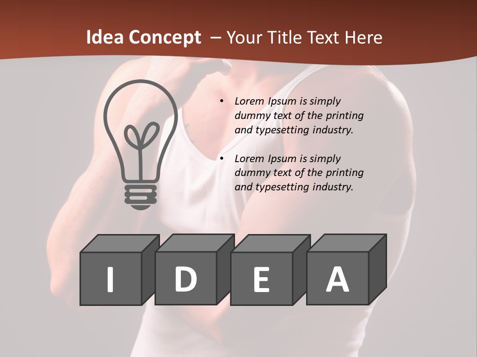 Handsome Male Against Black Background PowerPoint Template