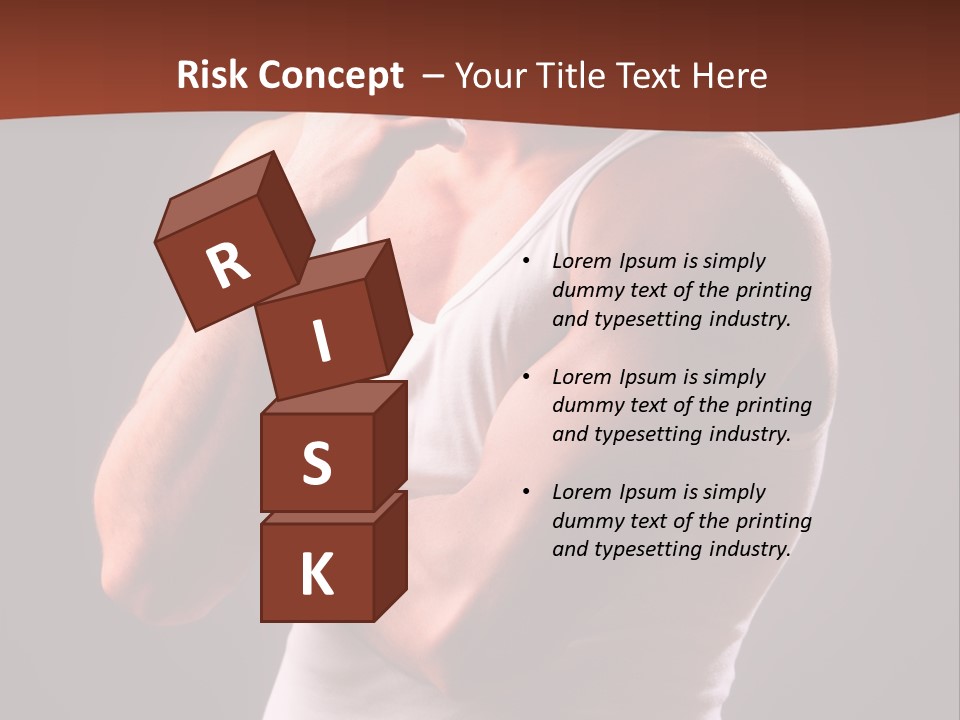 Handsome Male Against Black Background PowerPoint Template