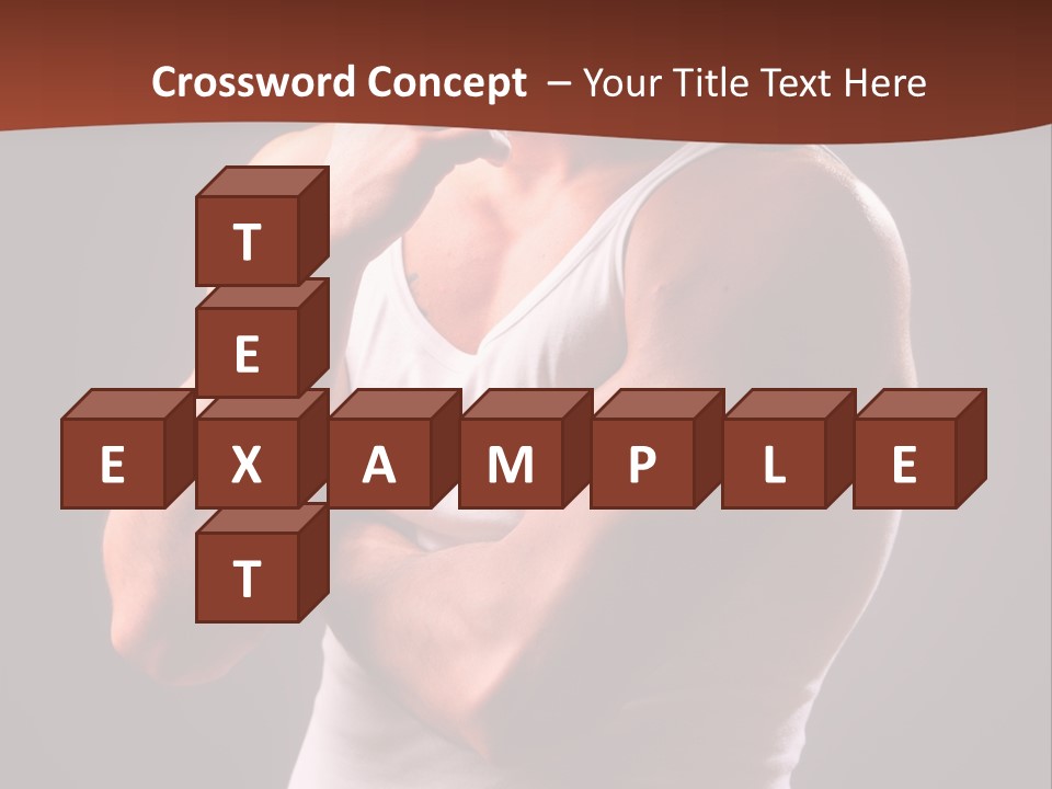 Handsome Male Against Black Background PowerPoint Template