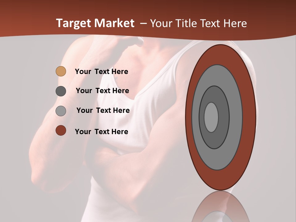 Handsome Male Against Black Background PowerPoint Template