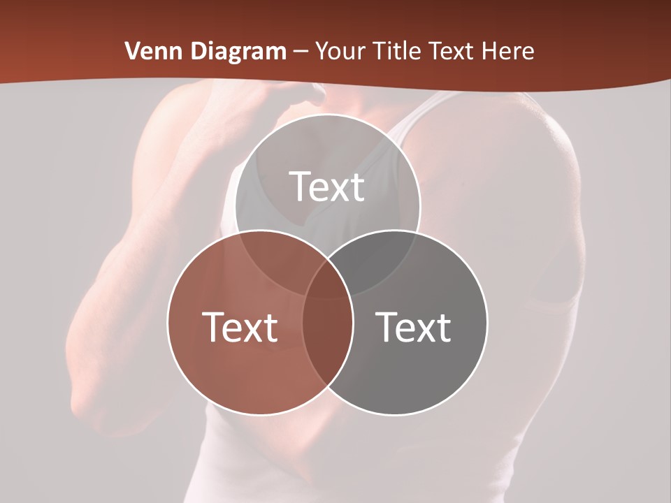 Handsome Male Against Black Background PowerPoint Template