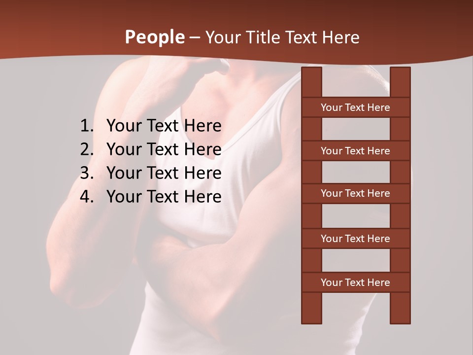 Handsome Male Against Black Background PowerPoint Template