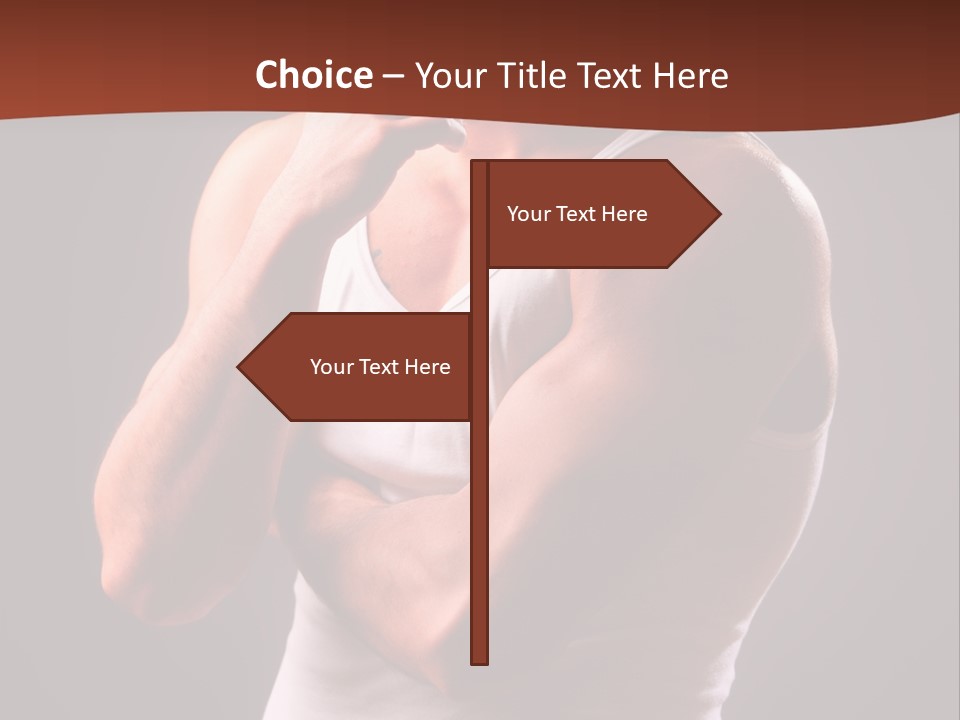 Handsome Male Against Black Background PowerPoint Template