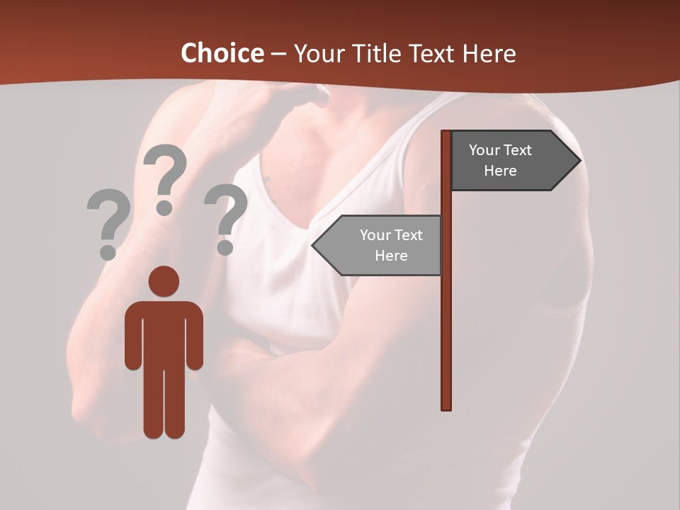 Handsome Male Against Black Background PowerPoint Template