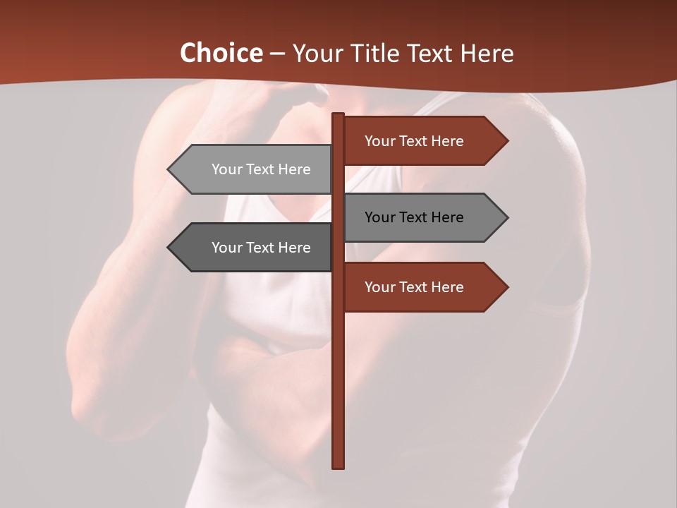 Handsome Male Against Black Background PowerPoint Template