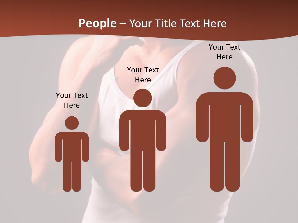 Handsome Male Against Black Background PowerPoint Template