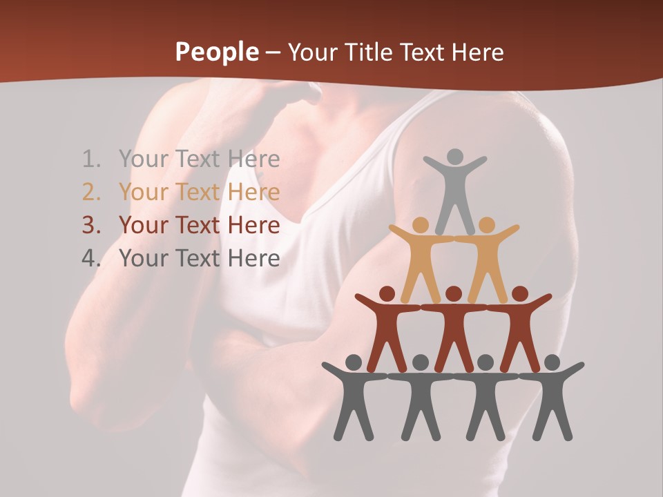 Handsome Male Against Black Background PowerPoint Template