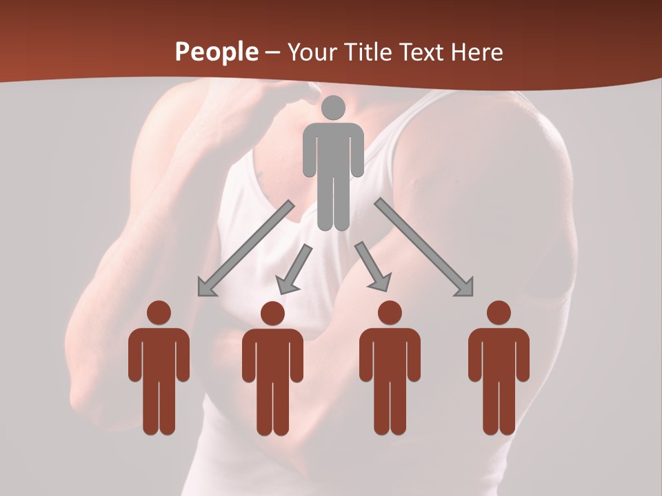 Handsome Male Against Black Background PowerPoint Template