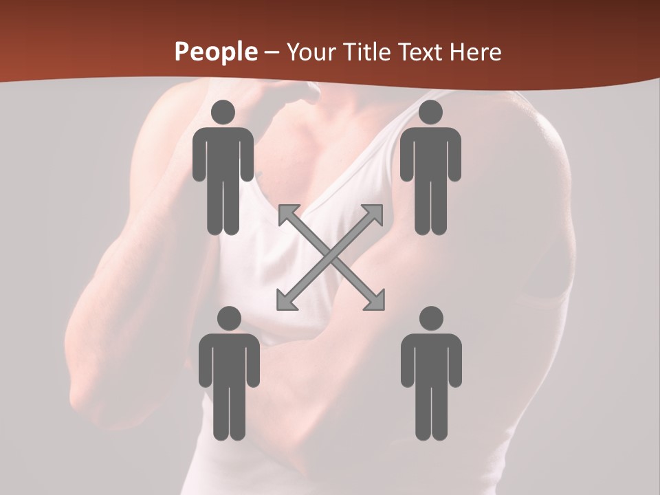 Handsome Male Against Black Background PowerPoint Template