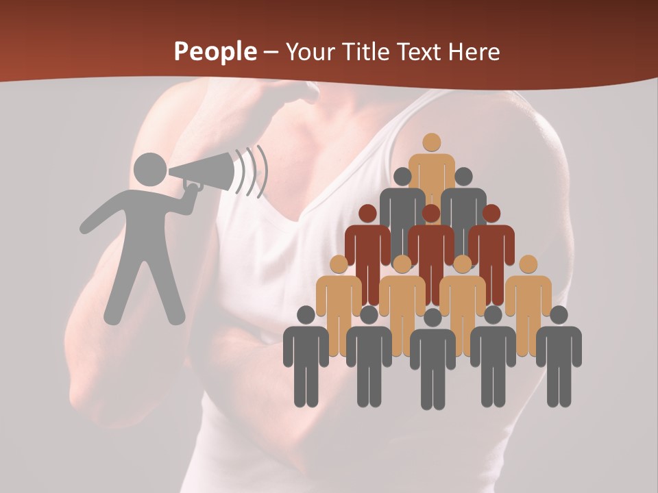 Handsome Male Against Black Background PowerPoint Template