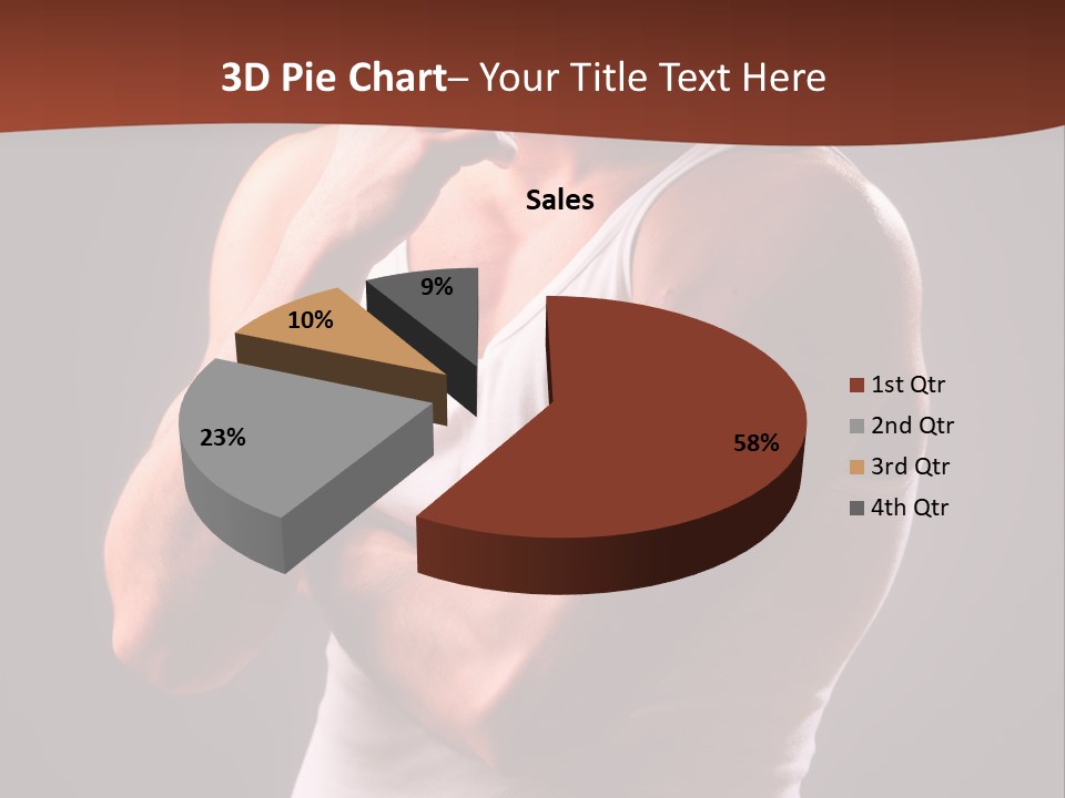 Handsome Male Against Black Background PowerPoint Template