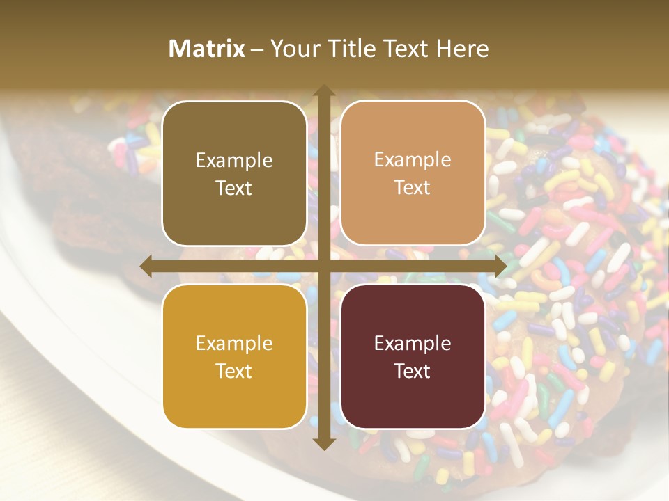 Festive Donuts With Rainbow Sprinkles. PowerPoint Template