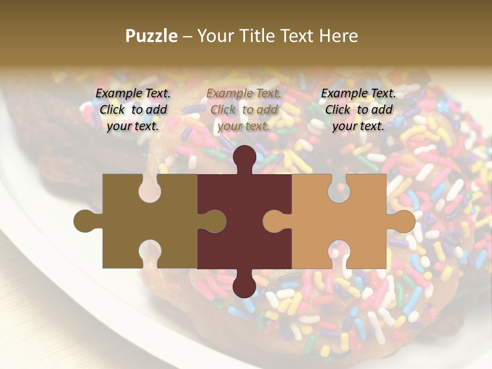 Festive Donuts With Rainbow Sprinkles. PowerPoint Template