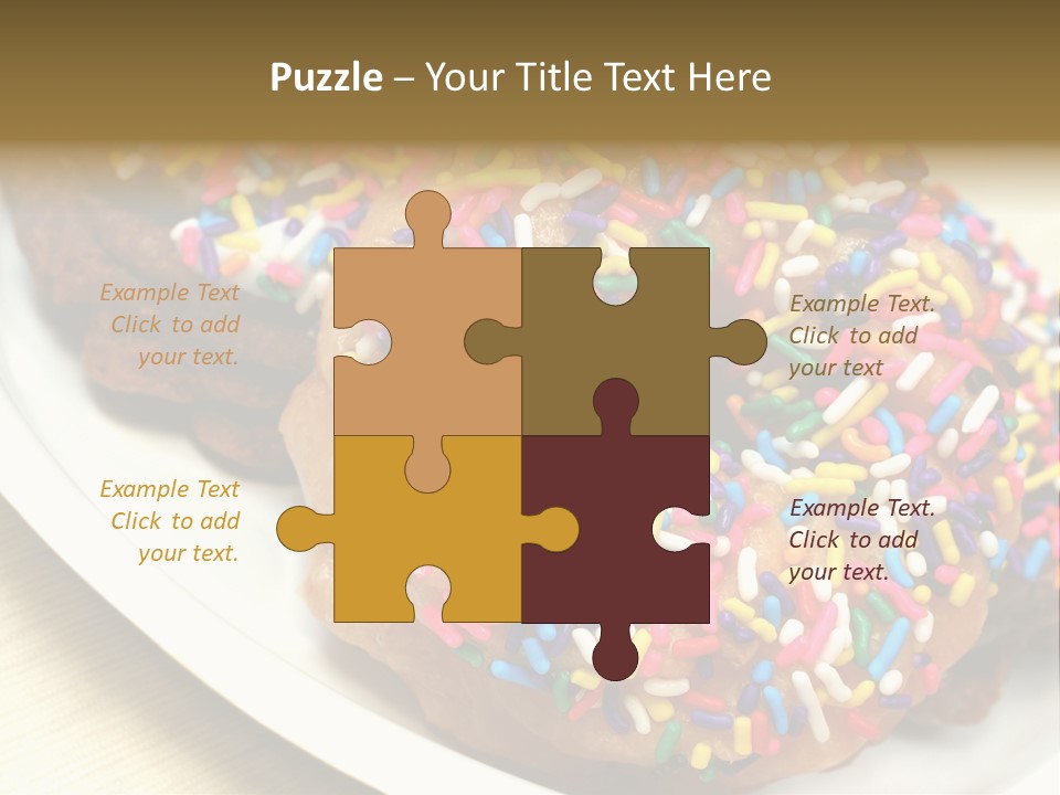 Festive Donuts With Rainbow Sprinkles. PowerPoint Template